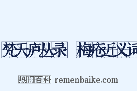 梵天庐丛录·梅疮近义词是什么意思的图片